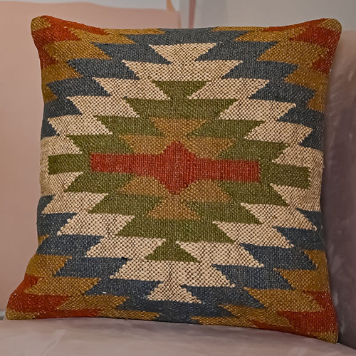 Vintage Style Jute Cushion Cover