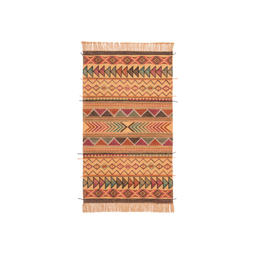 Blockprint Aztec Indian Rug