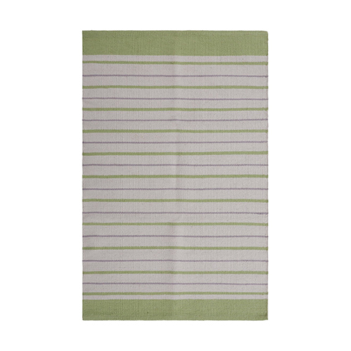 Cotton Green Strip Durrie Rug