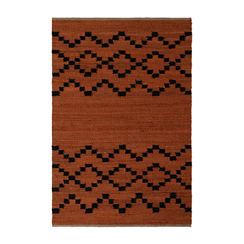 Red Natural Jute Durrie Rug