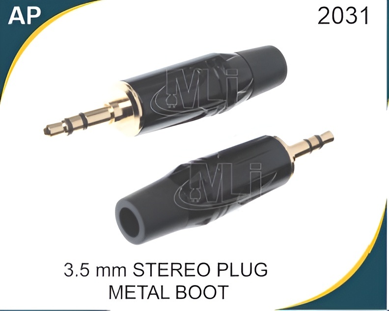 3.5 MM Stereo Plug - Metal | Prevents Ground Loops, Ensures Electrical Isolation, Noise Reduction, Compatible with Various Audio Standards