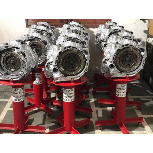 Cut Section Automatic Transmission Gear Box - Color: Silver And Red
