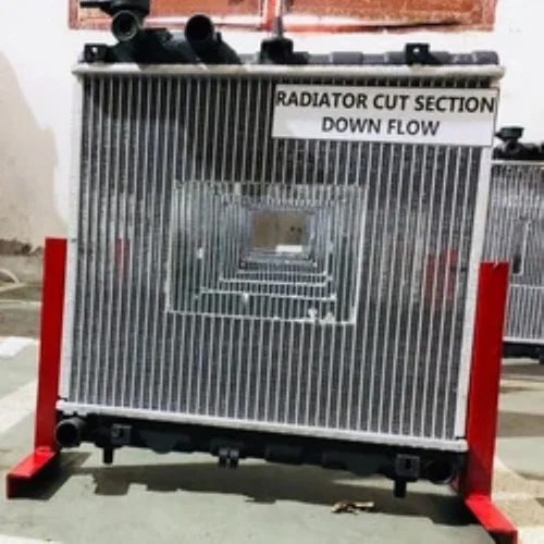 Model Of Radiator Cut Section Down Flow - Color: Silver