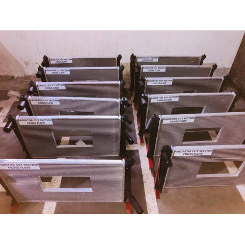 Model Of Radiator Cut Section Cross Flow - Color: Silver