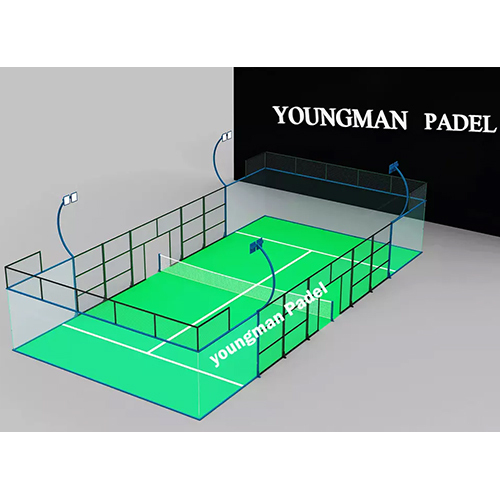 Glass Wall Super Panoramic Padel Court - Color: As Per Requirement