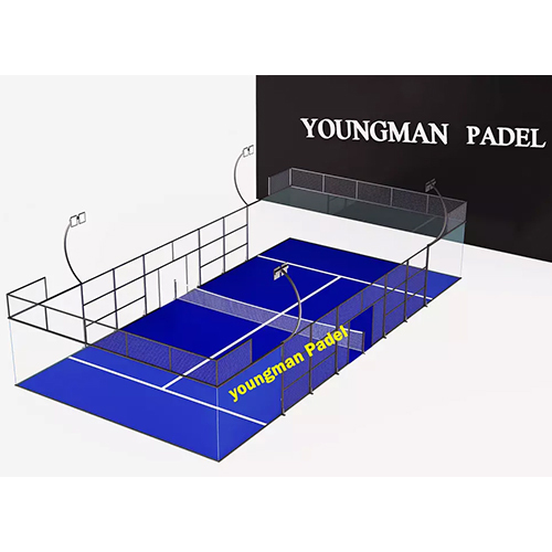 Super Panoramic Padel Court With Metallic System - Color: As Per Requirement