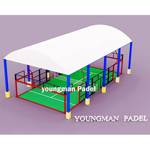 Underground Embedding Padel Court Roof Covers With Curve Shape