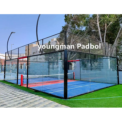 Customized Glass Padbol Court - Color: As Per Requirement