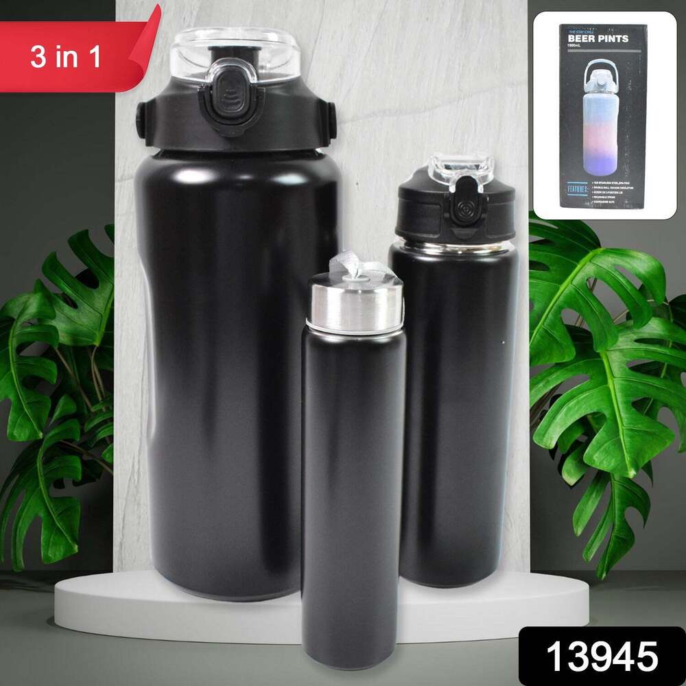 3 In 1 Stainless Steel Insulated Water Bottles