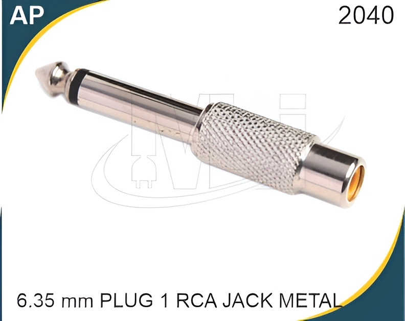 6.35 MM PLUG 1 IRCA JACK METAL - Metal, 2 Pin | Prevents Ground Loops, Electrical Isolation, Noise Reduction, Compatible with Various Audio Standards