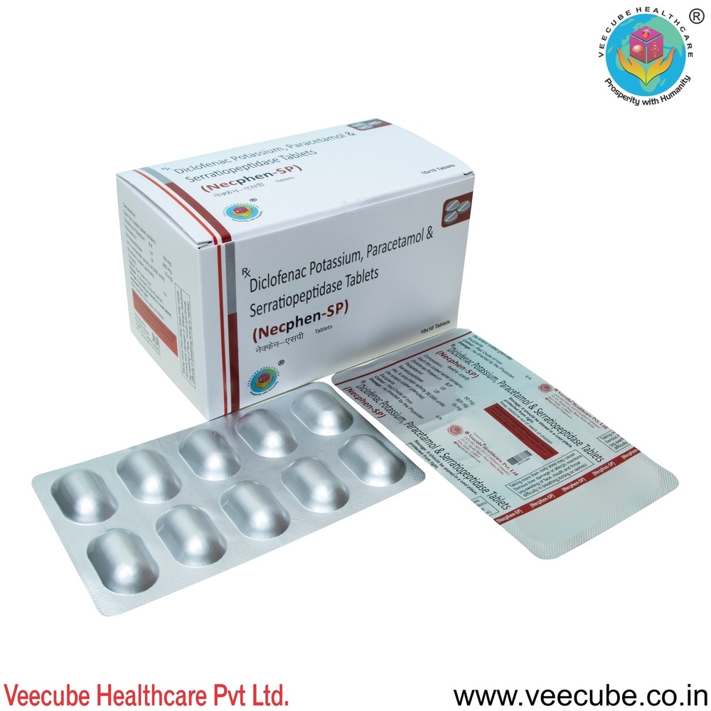 Diclofenac Potassium 50mg  Paracetamol 325mg Serratiopeptidase 15 mg