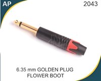 6.35 Mm Gplden Flower Boot - Golden Material, Isolating Audio Interface, Prevents Ground Loops, Voltage Spike Protection, Compatible With Various Standards