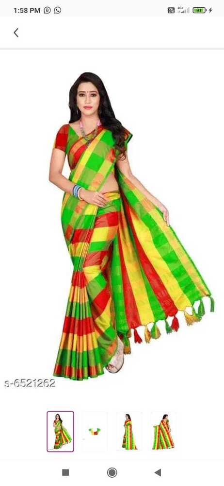 Cotton Silk Saree - Color: 6 To 7 Colour
