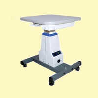 Automatic Motorized Table - Durable Abs Plastic, Standard Size, White & Grey | Lightweight, Height Adjustable For Comfort