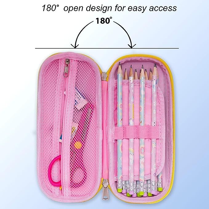 CherryBox Large Capacity 3D Cartoon Cover Hard Top Pencil Case/Box/Pouch for Kids Boys & Girls