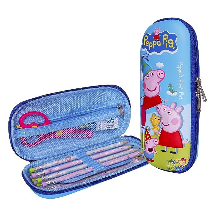 CherryBox Large Capacity 3D Cartoon Cover Hard Top Pencil Case/Box/Pouch for Kids Boys & Girls