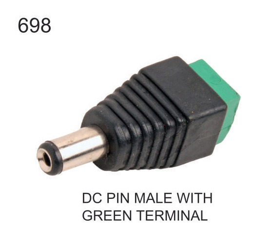 DC PIN MALE WITH GREEN TERMINAL