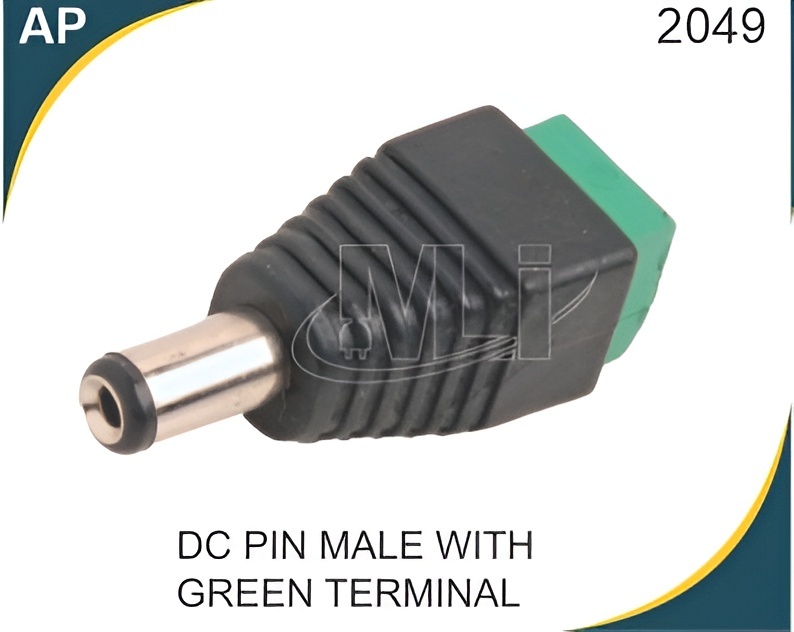 DC PIN MALE WITH GREEN TERMINAL