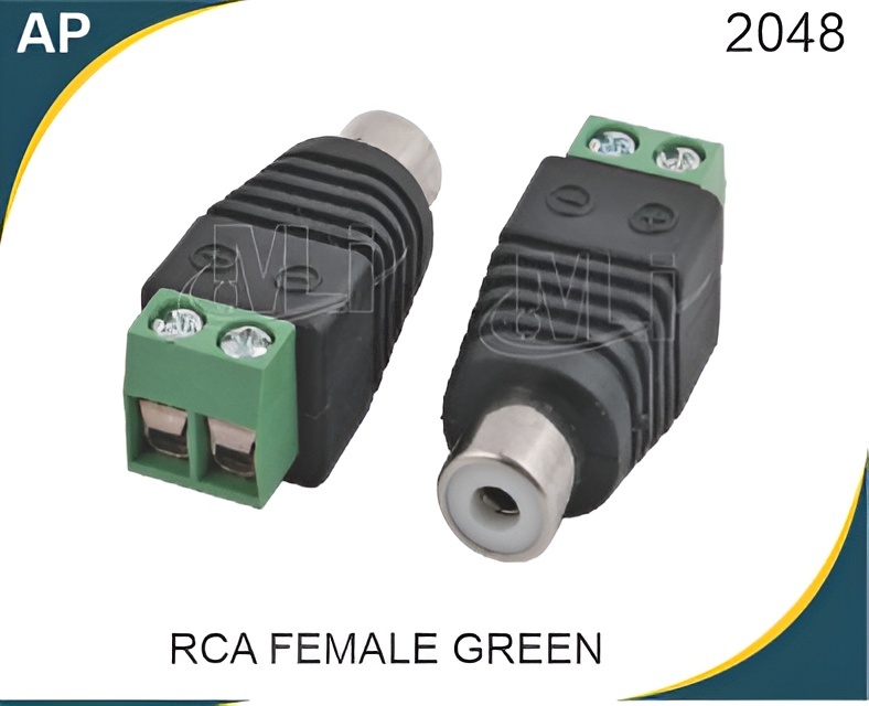 RCA FEMALE GREEN - Plastic, Minimum Order Quantity 100 Pieces | Data Transfer, Charging, Peripheral Connectivity, Audio/Video Transmission, Power Delivery