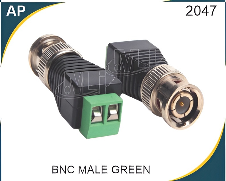 BNC Male Connector - Aluminum, Standard Size, Black & Red | Reliable 2.5A Current Rating, Secure Locking Mechanism, Lightweight Design