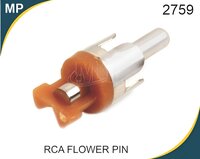 Rca Flower Pin - Aluminum, Standard Size | Black And Red Color, Reliable Locking Mechanism, Suitable For Battery Connections And Electronics