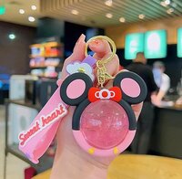 CherryBox Cartoon Liquid Keychain Pendant For Bag, Car Key Hanging Cute Charm