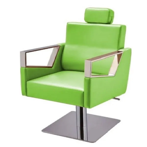 Galaxy Salon Chair - Genuine Leather, Rotatable Design , Elegant Steel Angel Handle , 150kg Weight Capacity , Comfortable Green Color