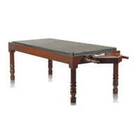 Ayurveda Massage Table - Hard Rectangular Design, Elegant Brown Finish | Non-disposable, Available In Various Sizes For Spas & Wellness Centers