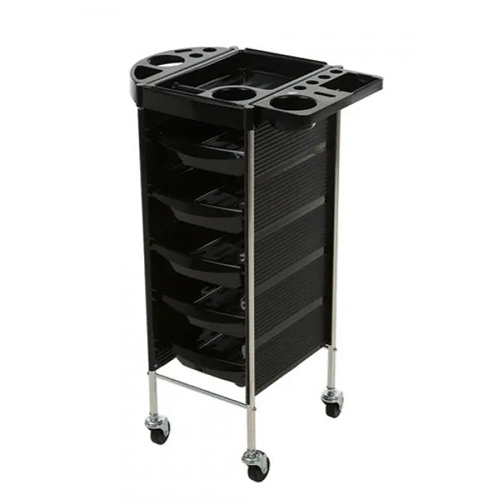 Hair Salon Rectangular Shaped Black Color Trolley