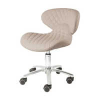 Salon Working Stool - 38x38x45 Cm Height Adjustable | 120 Kg Capacity, Rotatable With Carving Design, 5 Wheels
