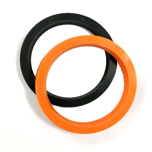 O Ring Silicone Rubber Seal Set - High-Quality Silicone Rubber, 5 Inch (D) Size, Rigid Hardness, Orange & Black Colors | Multipurpose Industrial Applications