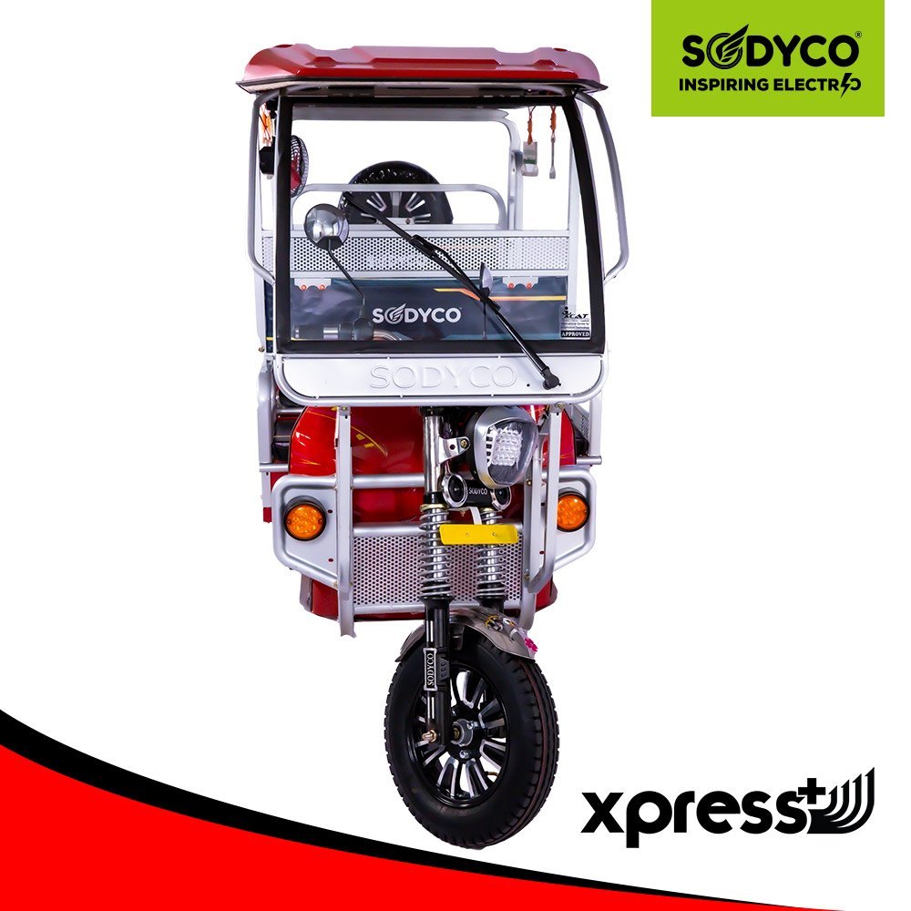 Sodyco Xpress+ Electric Rickshaw - 1200w Motor Power, 1 Year Lead-acid Battery Life | 5-person Seating Capacity, 40 Km/hr Top Speed, Eco-friendly Design With Enhanced Safety Features