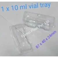 10ml Vial Packaging Tray - Color: Transparent