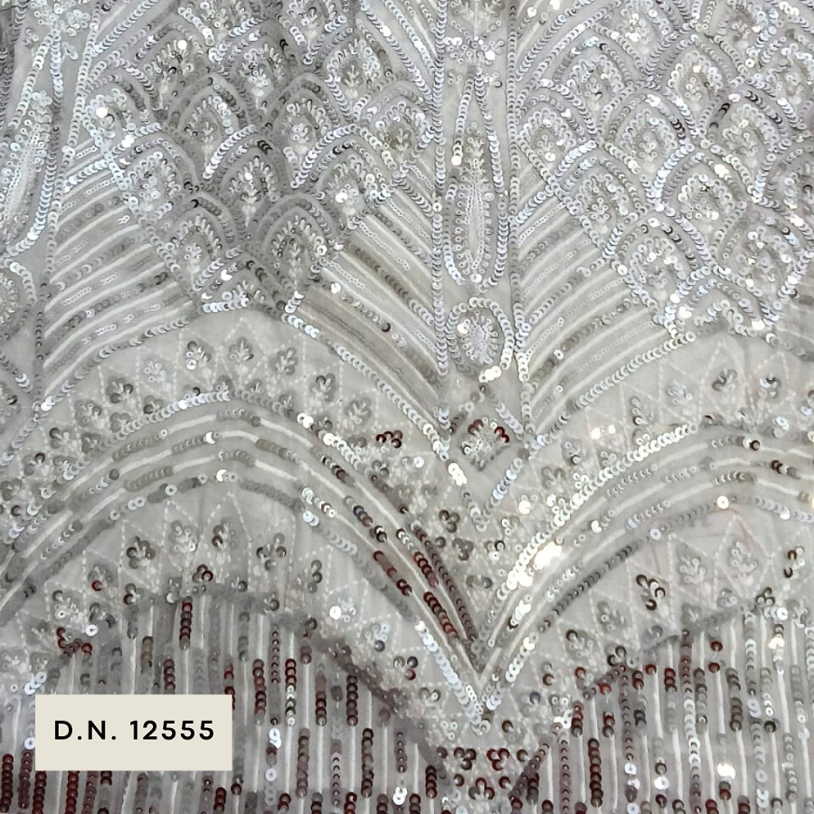 Beautiful Daman Sequins Fabric for Lehenga, Anarkali & Gown