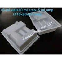 White Ampoule Vial Tray - Pvc Material, Standard Size , Soft Hardness
