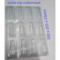 Customized Bottle Tray - Pvc, 290 X 205 X 25mm, Transparent | Rectangular Design For Efficient Bottle Storage And Organization