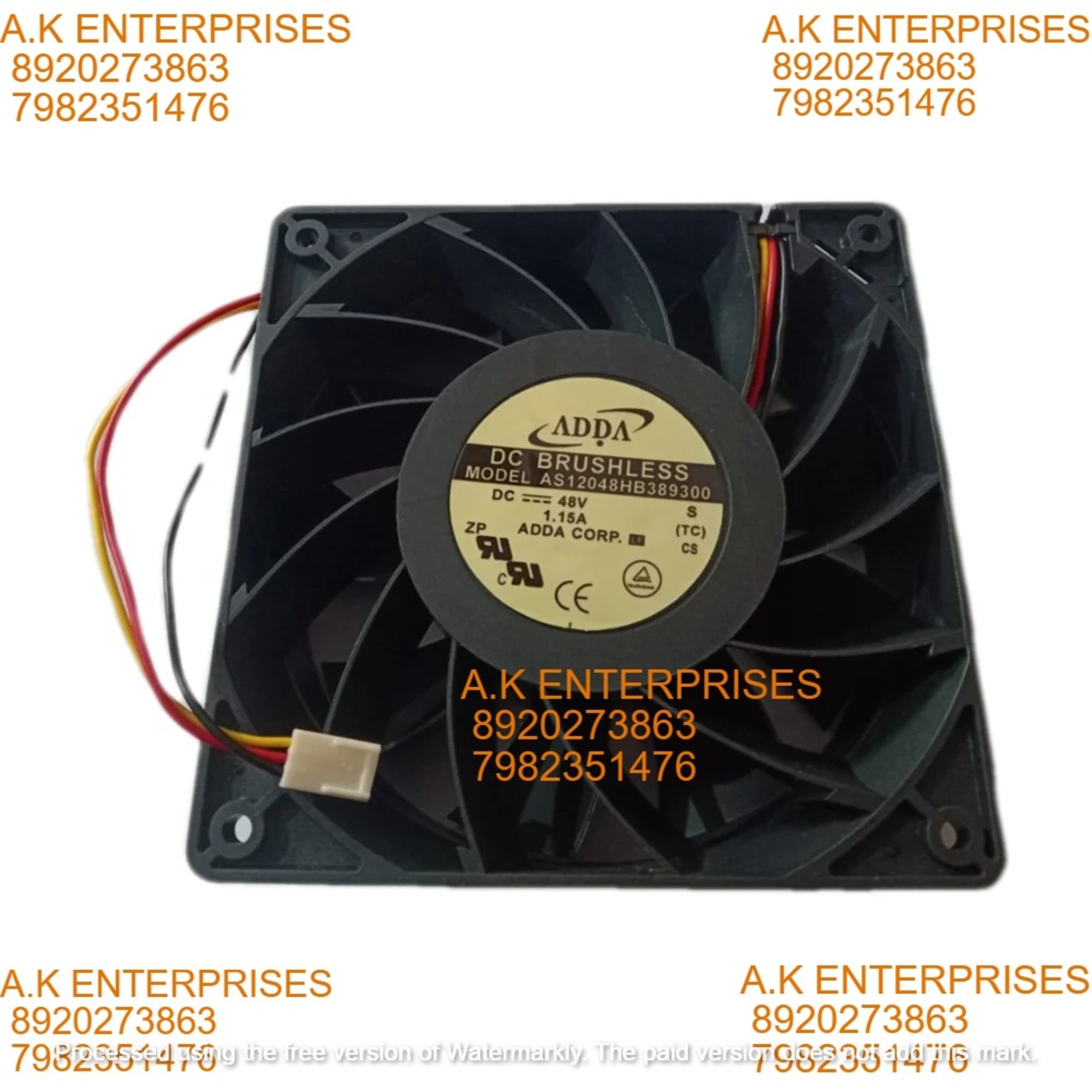 ADDA AS12048HB389300 Electricity BLACK Cooling fan Make-ADDA