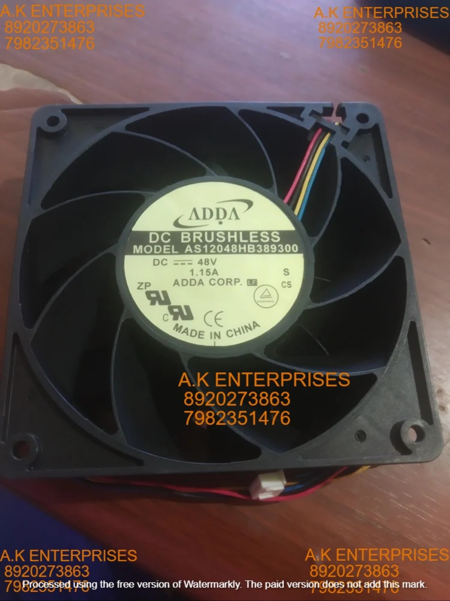 ADDA AS12048HB389300 Electricity BLACK Cooling fan Make-ADDA