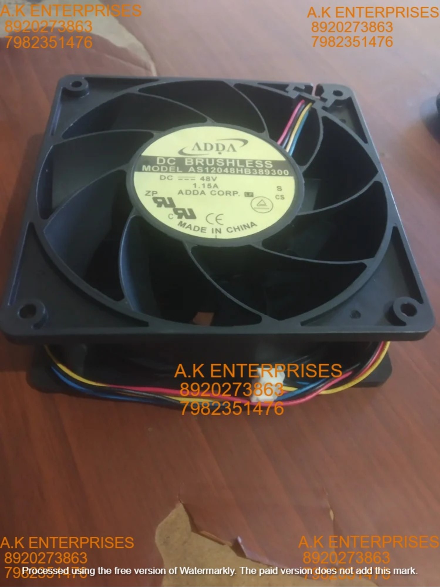 ADDA AS12048HB389300 Electricity BLACK Cooling fan Make-ADDA