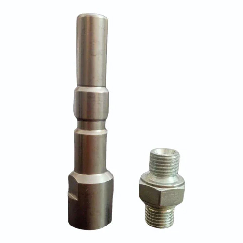 Stainless Steel Qrc Gun Male Coupler - Color: Silver