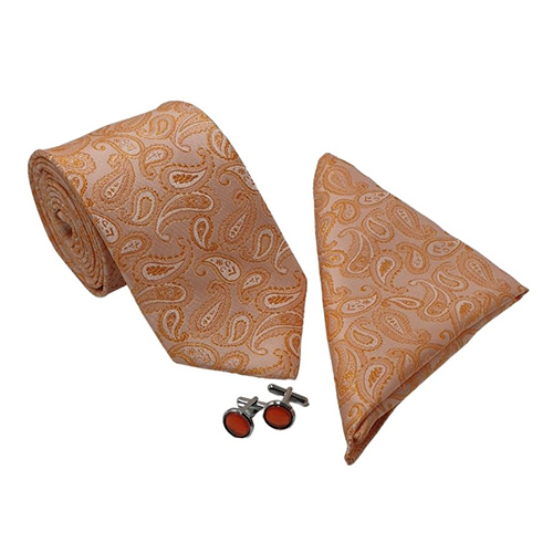 Peach Polyester Necktie - Color: Different Available