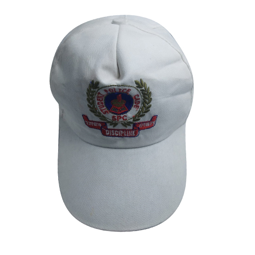 Embroidery Cotton White Cap