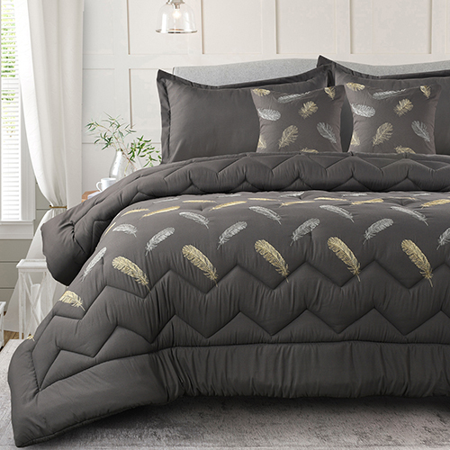 Leaf Printed Comforter Set - Material: 100% Cotton