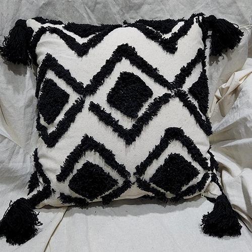 White And Grey Designer Cushion