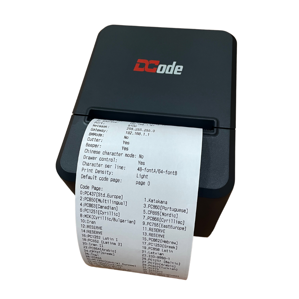 Dcode Dc 3R Direct Thermal Receipt Printer - Attributes: [