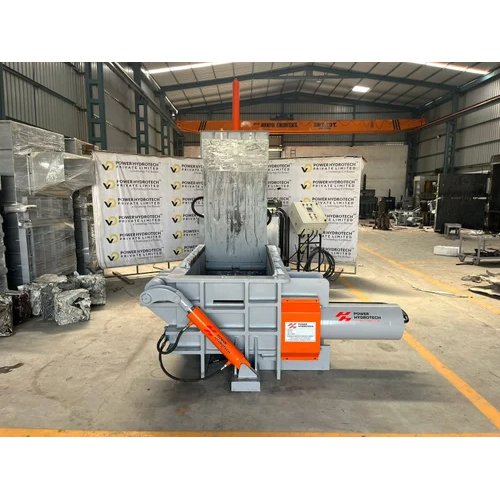 Hydraulic Scrap Baling Press - Color: Silver