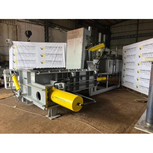 Metal Scrap Baling Machine - Standard Size, Grey and Yellow | 30 HP Motor, 440 Volt (v) Industrial Usage, New Condition