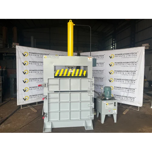 Corrugated Baler Machine - Color: Grey And Yellow