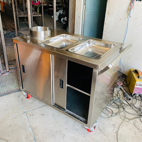 SS Tea And Snack Trolley