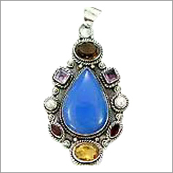 मल्टी कलर स्टोन पेंडेंट